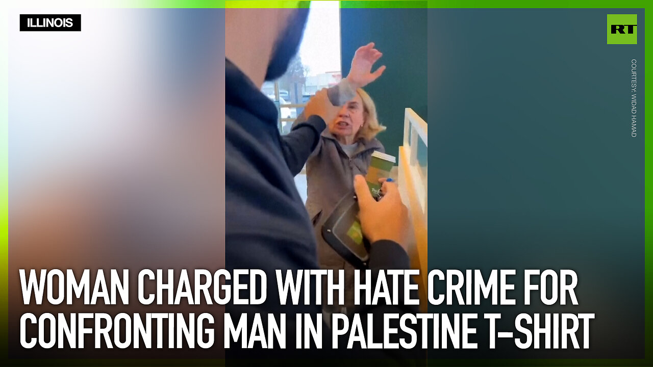 Woman charged with hate crime for confronting man in Palestine t-shirt