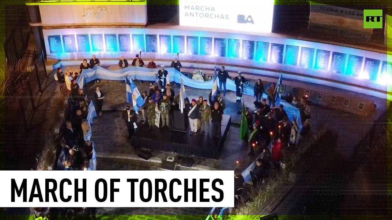 'March of the Torches' in commemoration of the fallen in the Falklands War