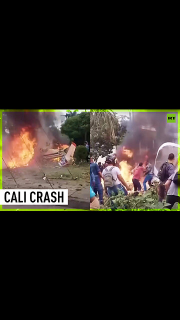 Plane crashes in residential part of Colombian city