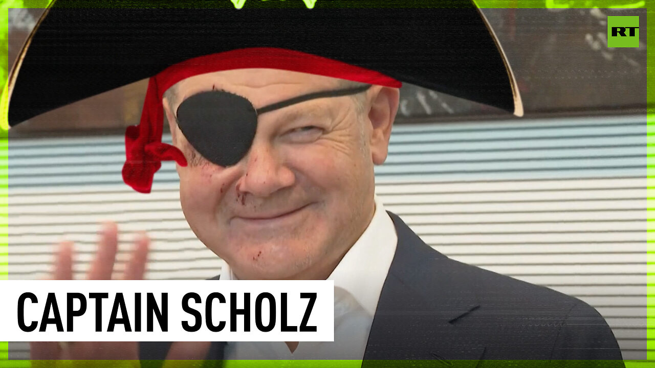 German Chancellor spotted yohoho-ing with black eye patch at SPD meeting