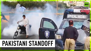 Ex-PM Khan's supporters clash with police in Karachi