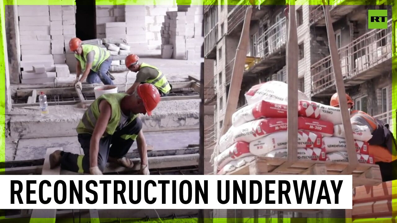 Students of DPR's Mariupol aid reconstruction of city