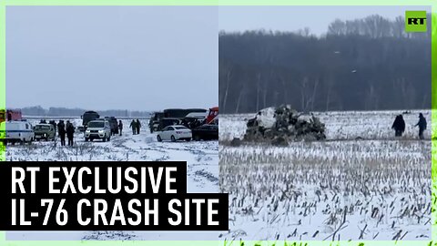 Footage from IL-76 plane crash site (EXCLUSIVE)