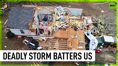 Powerful storm flips a semitruck in Georgia