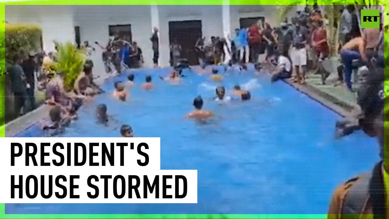 Protesters storm president’s home in Sri Lanka, hop into his pool