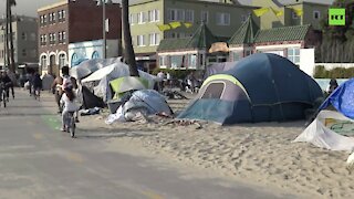 Call for homeless people to camp on beaches, parks sparks fury in LA