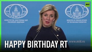 FM spox Zakharova congratulates RT on our 19th anniversary