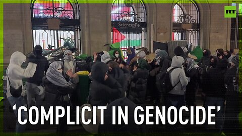 Pro-Palestine activists block Paris university