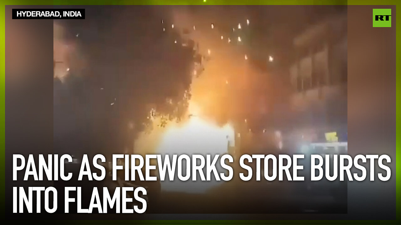 Panic as fireworks store bursts into flames