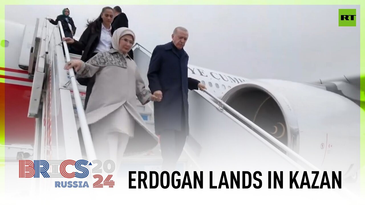 Erdogan arrives in Kazan, Russia, for the 2024 BRICS Summit