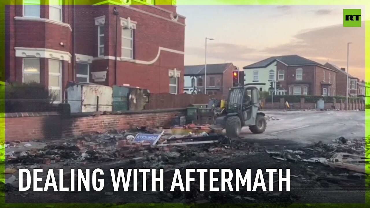 Residents clean up Southport streets after violent clashes over stabbing