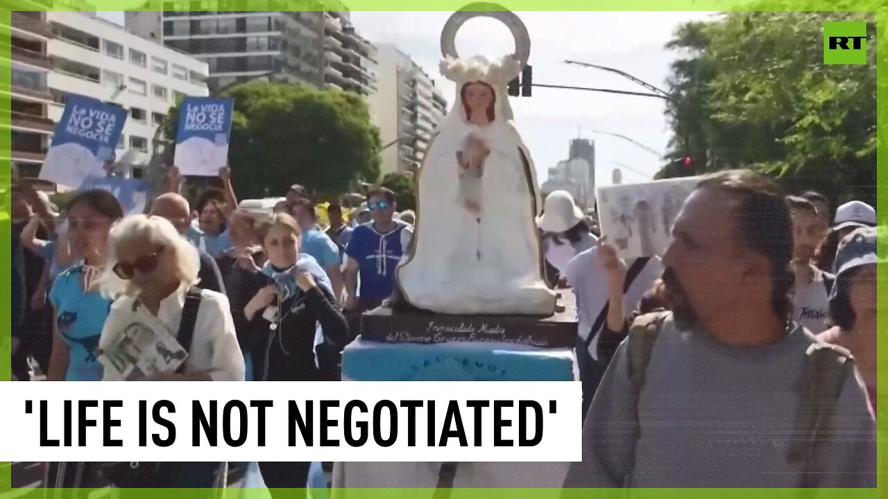 Anti-abortion march through Buenos Aires