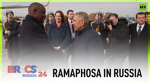 South African president arrives in Russia ahead of BRICS summit