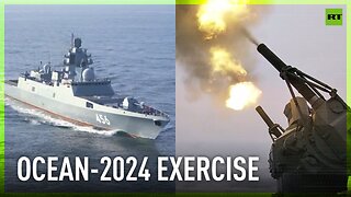 Russian navy tests air defense against simulated enemy attack in Ocean-2024 drills