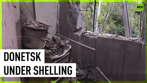 Civilian areas shelled by Ukrainian forces in Donetsk
