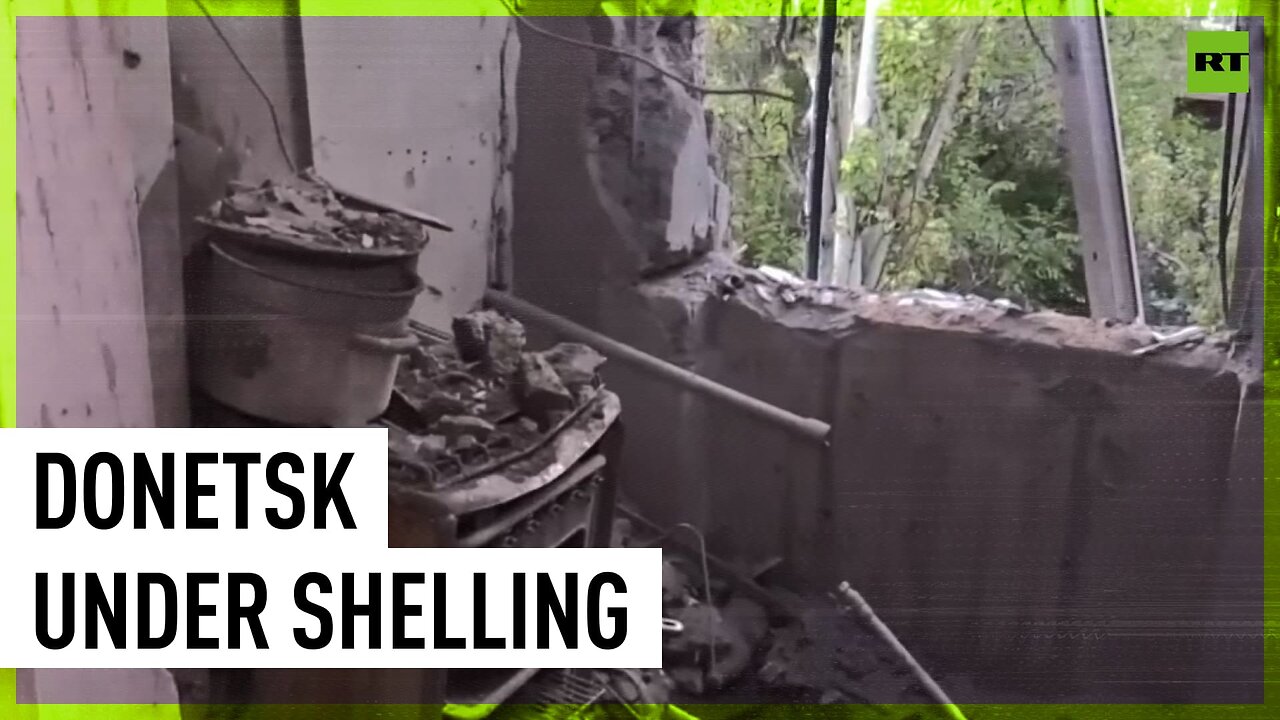 Civilian areas shelled by Ukrainian forces in Donetsk