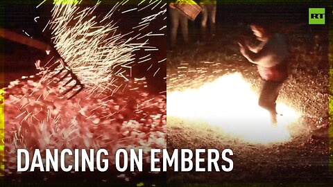 Bulgarians dance on embers to celebrate Virgin Mary