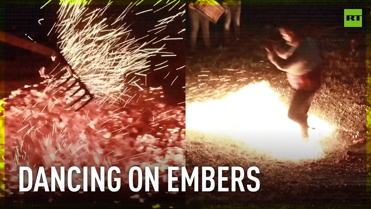Bulgarians dance on embers to celebrate Virgin Mary