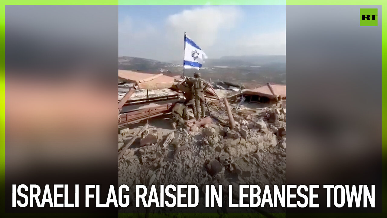 Israeli flag raised in Lebanese town