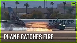 Airbus 321 passenger plane catches fire while landing in Las Vegas