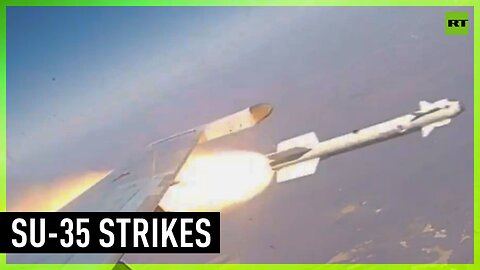 Russian Su-35 fighter destroys Ukrainian radar
