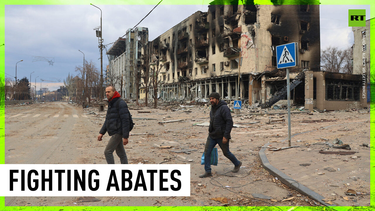 People leave basements for humanitarian aid as Mariupol fighting abates