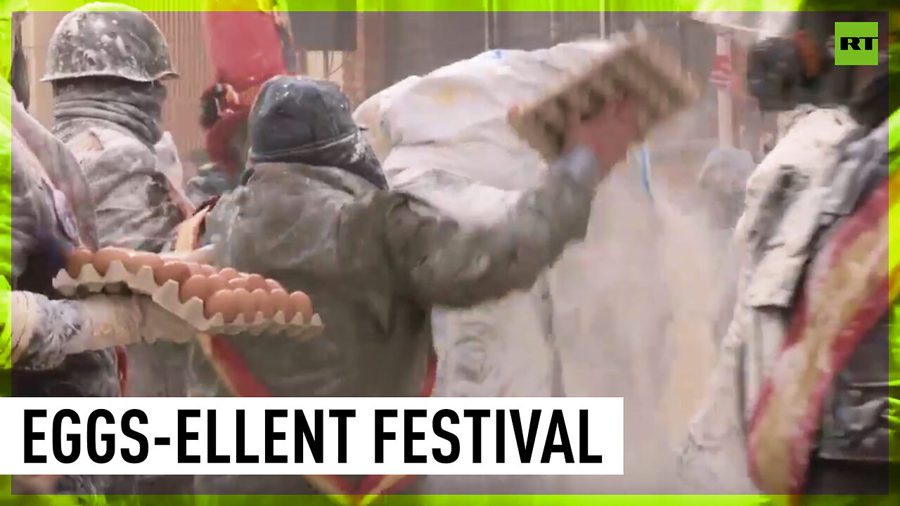 Egg-throwing festival celebrated in Alicante, Spain