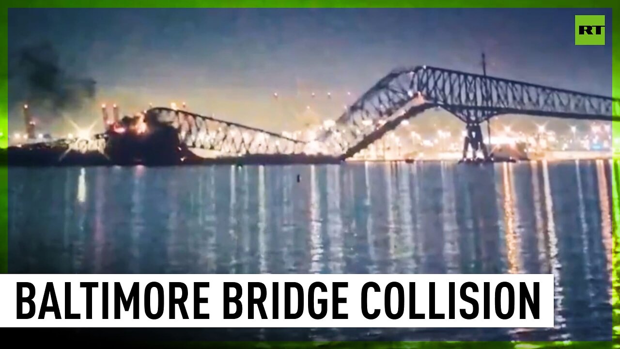 Baltimore bridge collapses after being hit by container ship