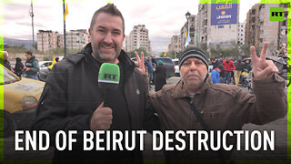 Beirut celebrates ceasefire | RT EXCLUSIVE