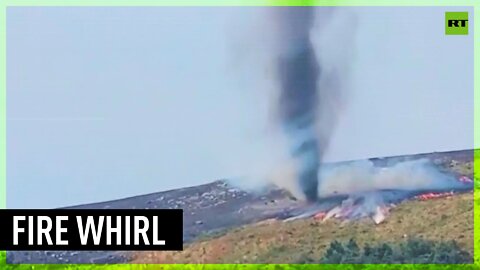 Rare phenomenon: Fire tornado swirls in Portugal