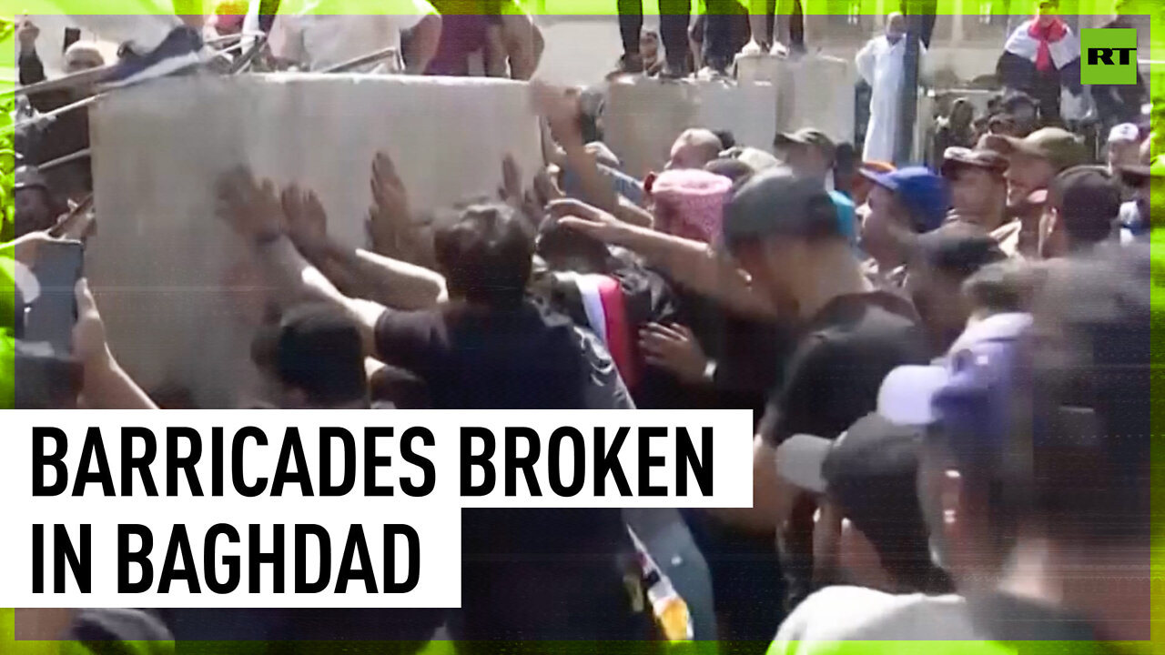 Protesters storm concrete barricade cordoning off govt buildings and embassies in Iraq