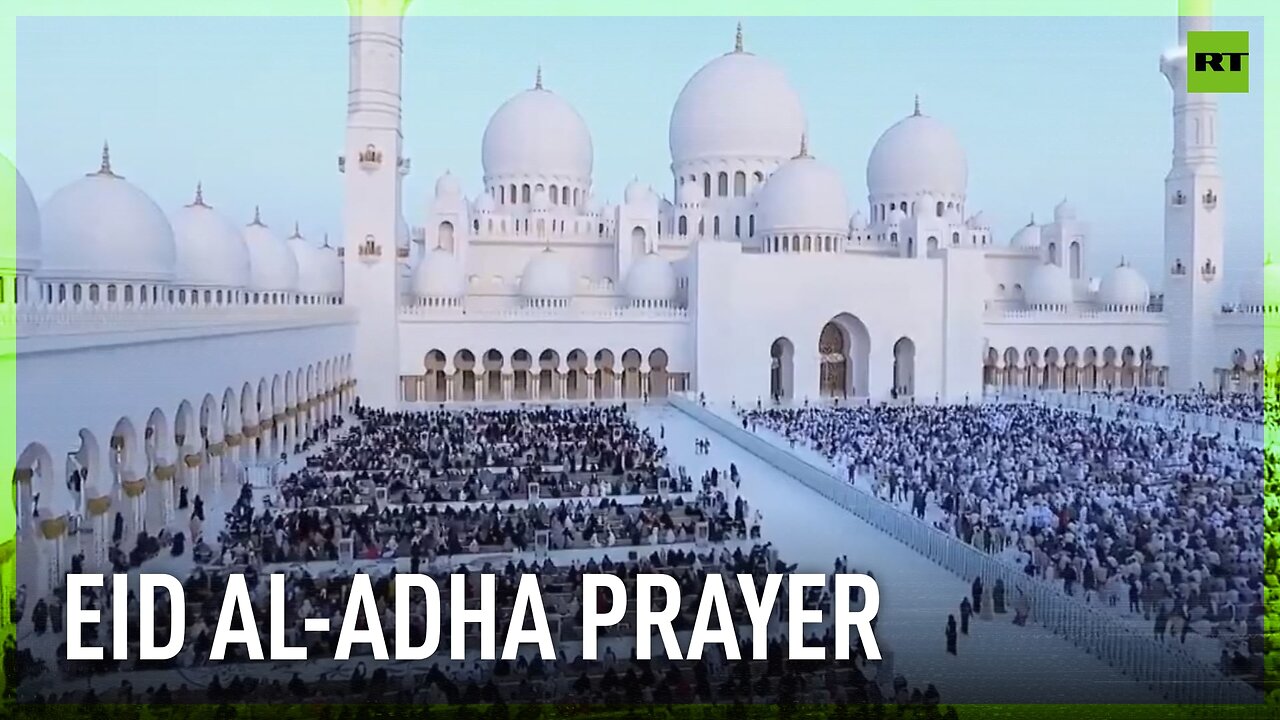 Muslims gather for Eid al-Adha prayer at Abu Dhabi mosque