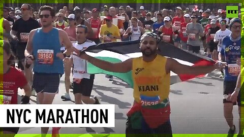 Palestine supporters demand ceasefire in Gaza during NYC Marathon