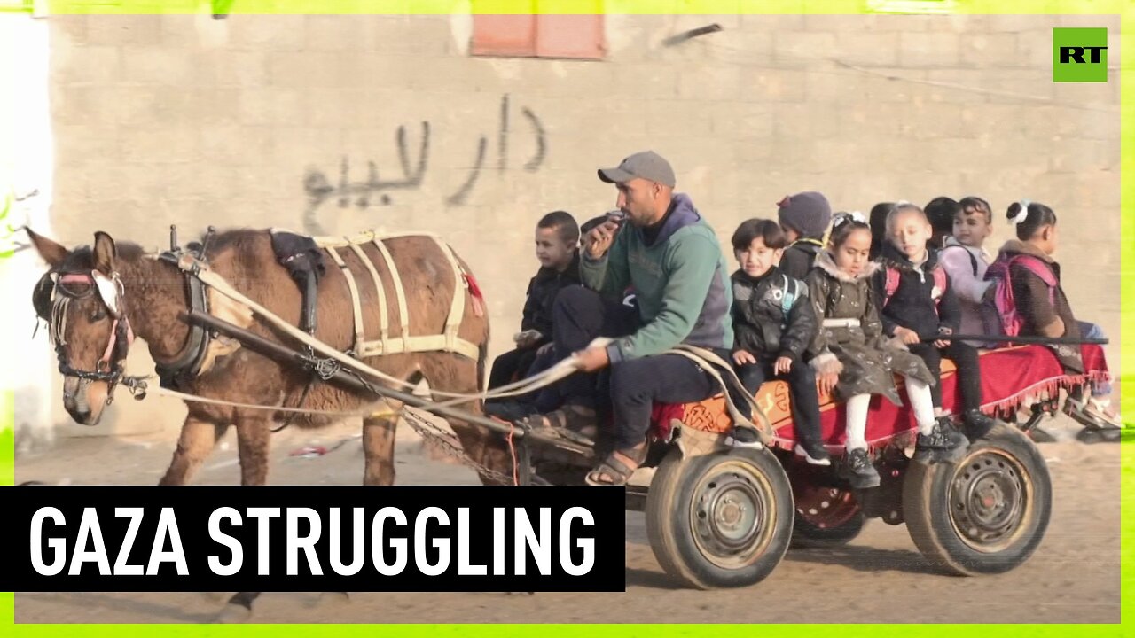 ‘Driving kids to school is the way to collect money for my sick child’ - Gaza resident