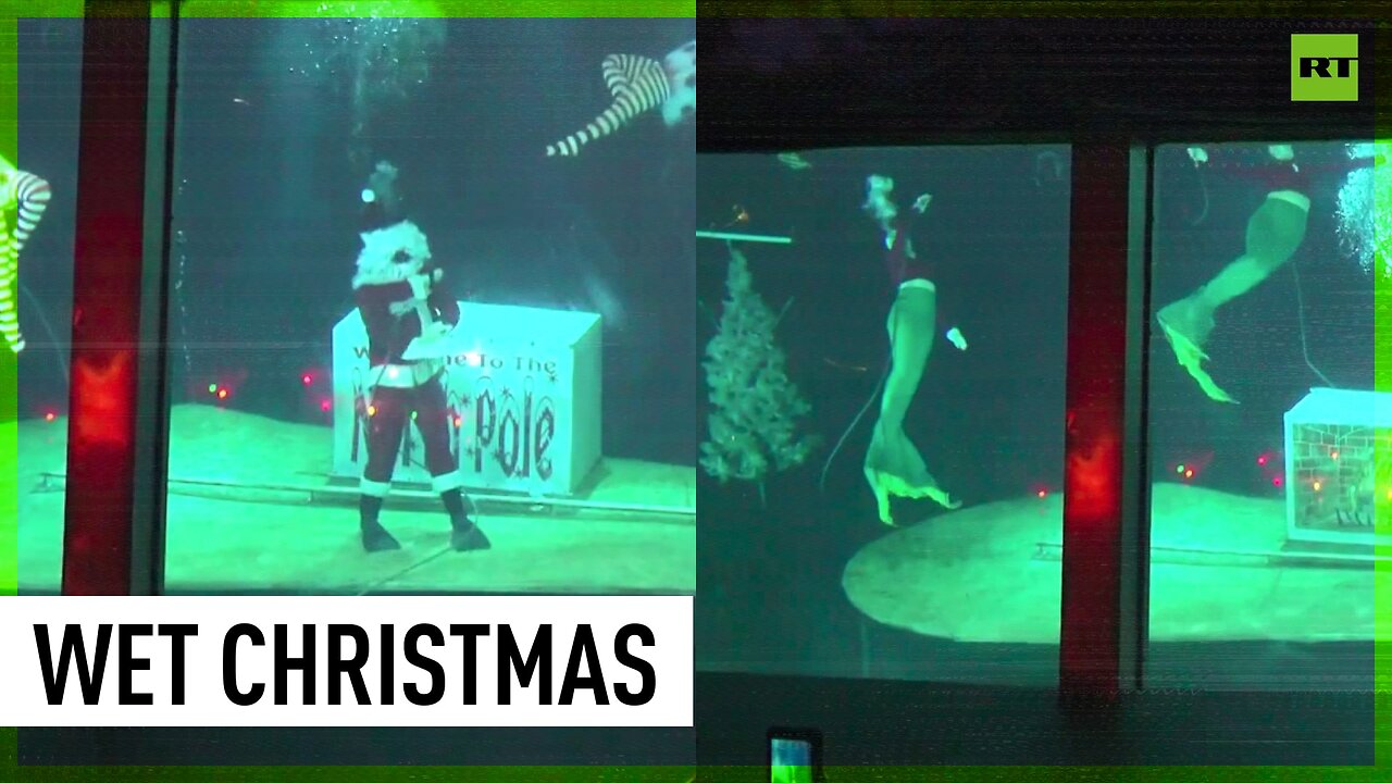 Santa Claus and world-famous mermaids perform underwater holiday show