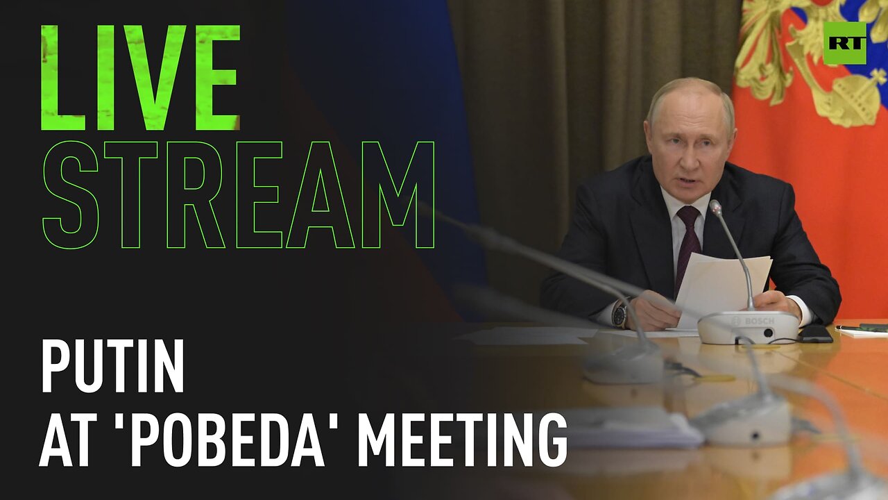 Putin takes part in the meeting of the Russian organizing committee 'Pobeda' ('Victory')