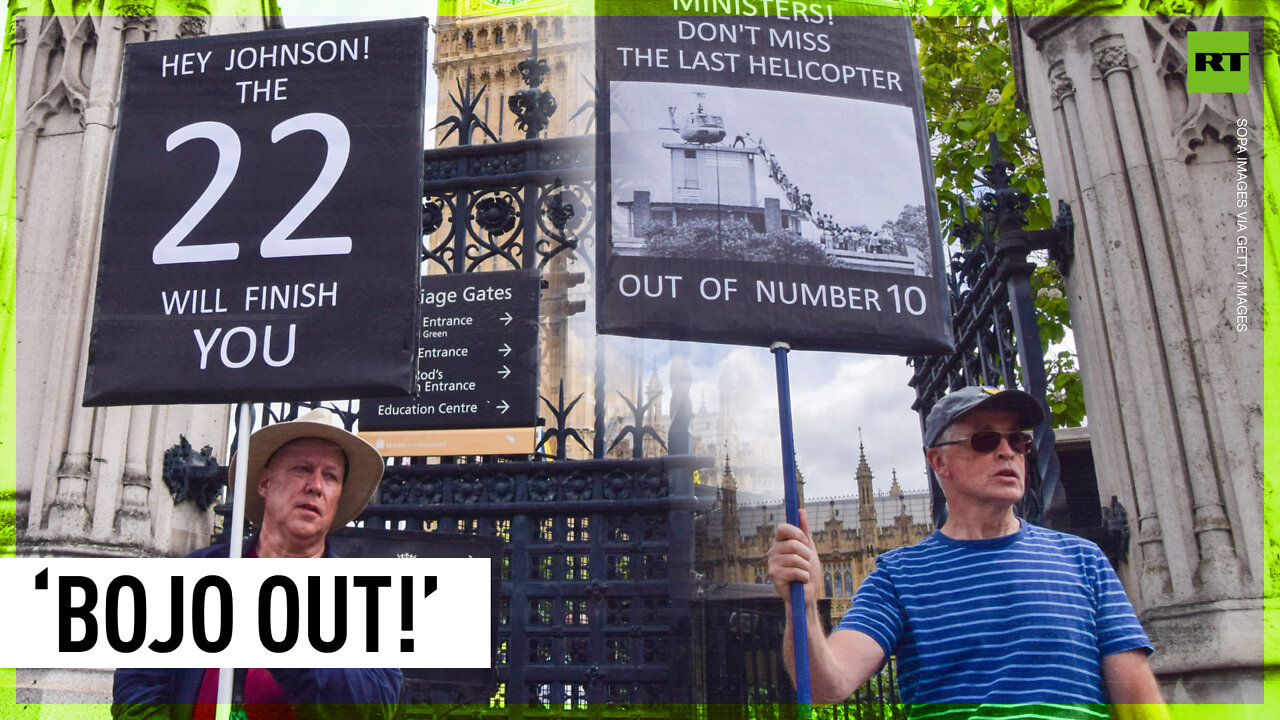 ‘Get Boris out!’ Protesters demand Johnson's resignation