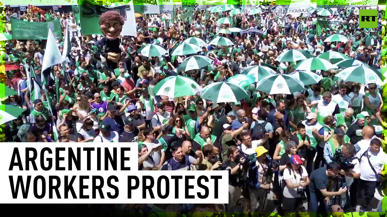 Argentine workers rally in Buenos Aires against layoffs and for better pay