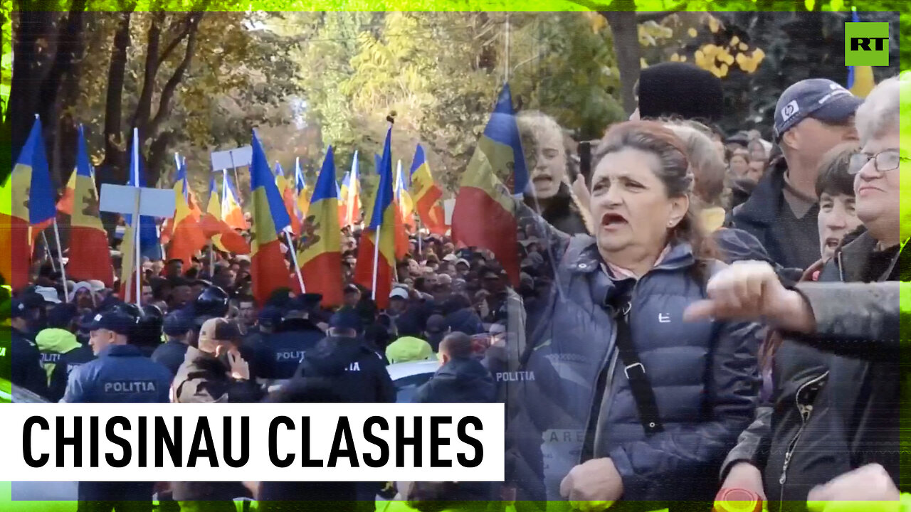 Moldovan police clash with massive anti-govt rally