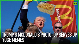 Trump’s McDonald’s photo-op serves up yuge memes