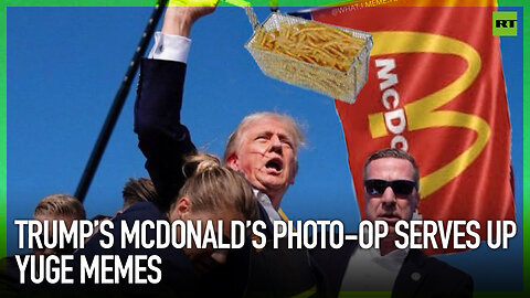 Trump’s McDonald’s photo-op serves up yuge memes