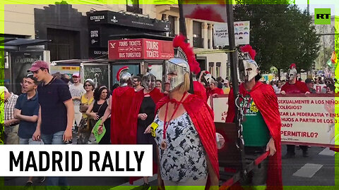 Protesters march against UN 2030 Agenda in Madrid