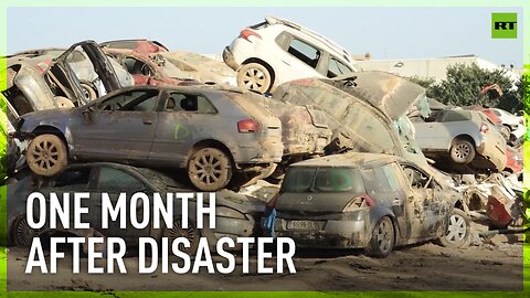 Hundreds of damaged cars piled up in Valencia one month after deadly DANA storm
