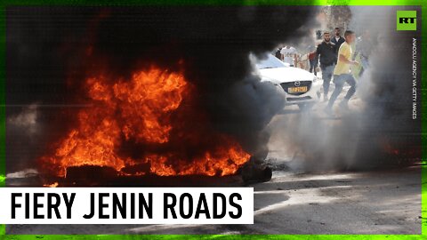 Roads on fire as Palestinians confront Israeli raiding forces