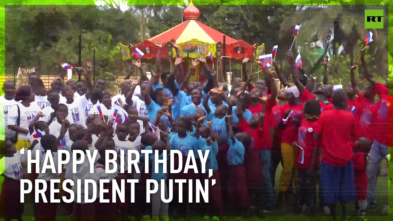 Bangui residents congratulate Putin on his birthday
