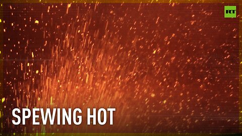 Mount Etna spews lava