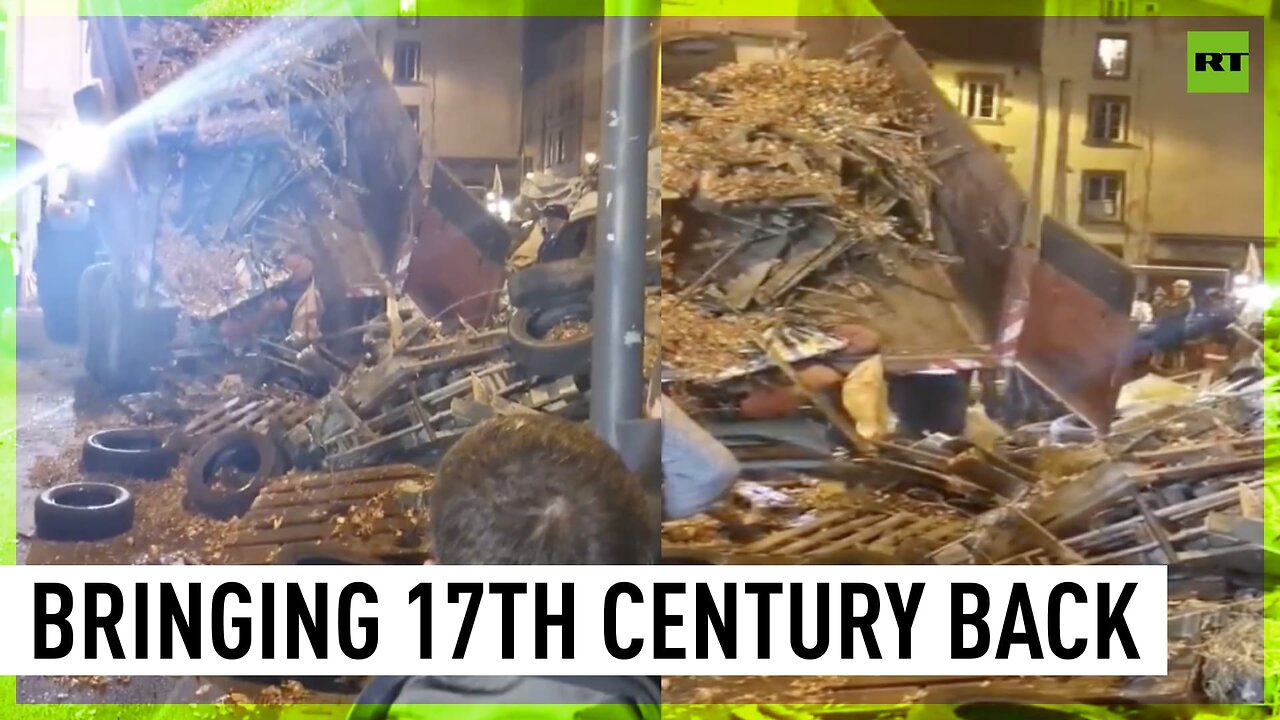 Farmer protest | Clermont-Ferrand admin building attacked with hay, manure and garbage