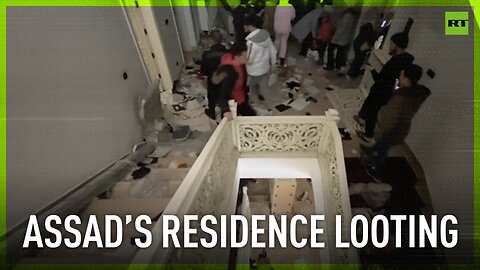 Crowd ransacks Assad's private residence in Damascus