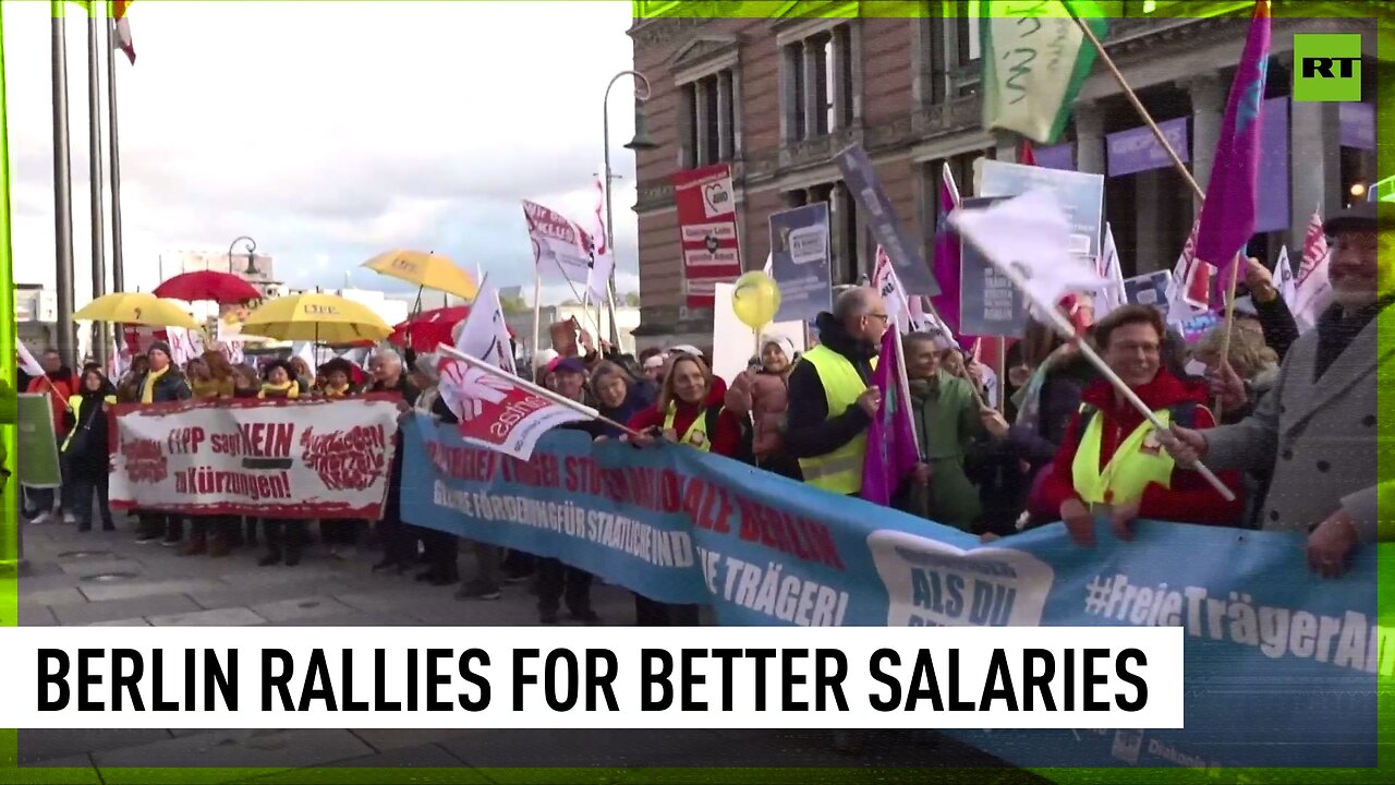 Massive rally for higher salaries held in Berlin