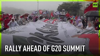 Massive Gaza protest in Rio: Demonstrators demand G20 to act